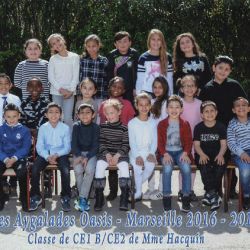 Chayah Bilel, Hacquin 2016 École primaire, CE1 B, CE2